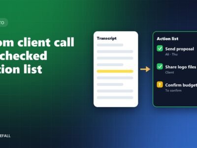 How to Turn a Client Call Into a Checked Action List and Follow-Up Email With AI