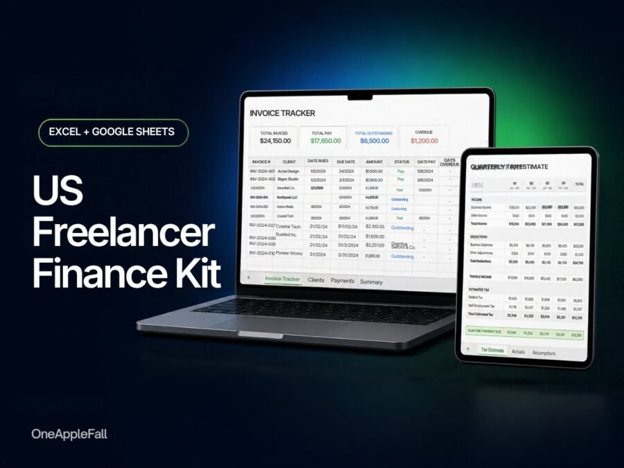 US Freelancer Finance Kit: product preview