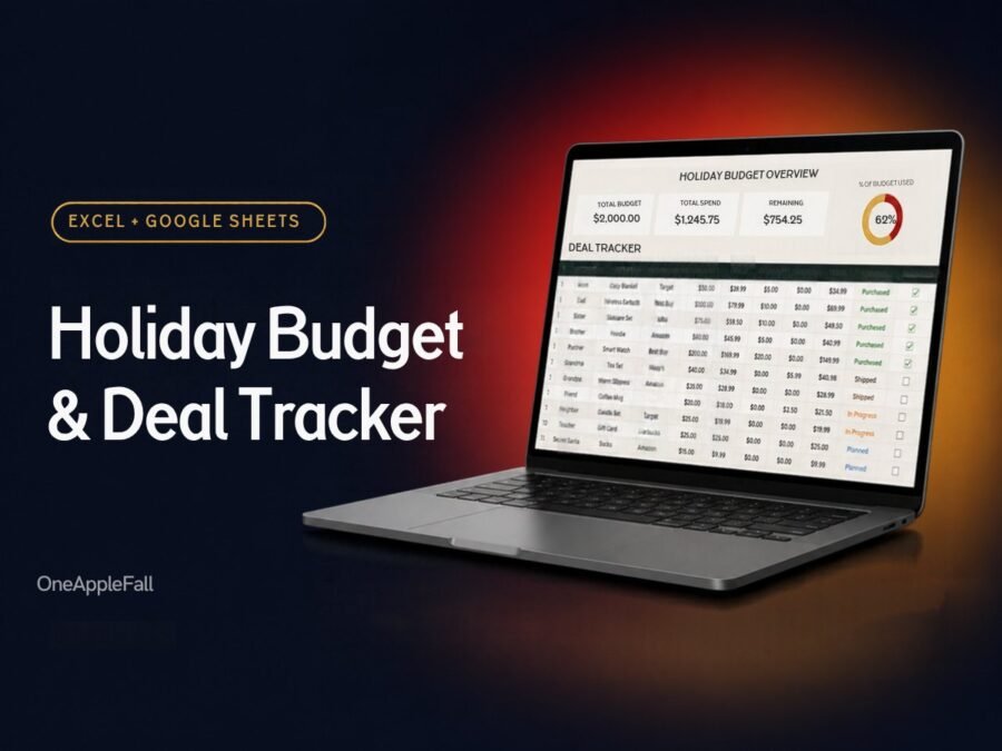 Holiday Budget & Deal Tracker: product preview