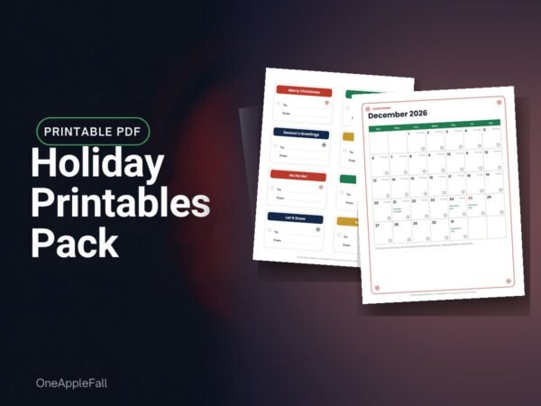 Holiday Printables Pack: product preview