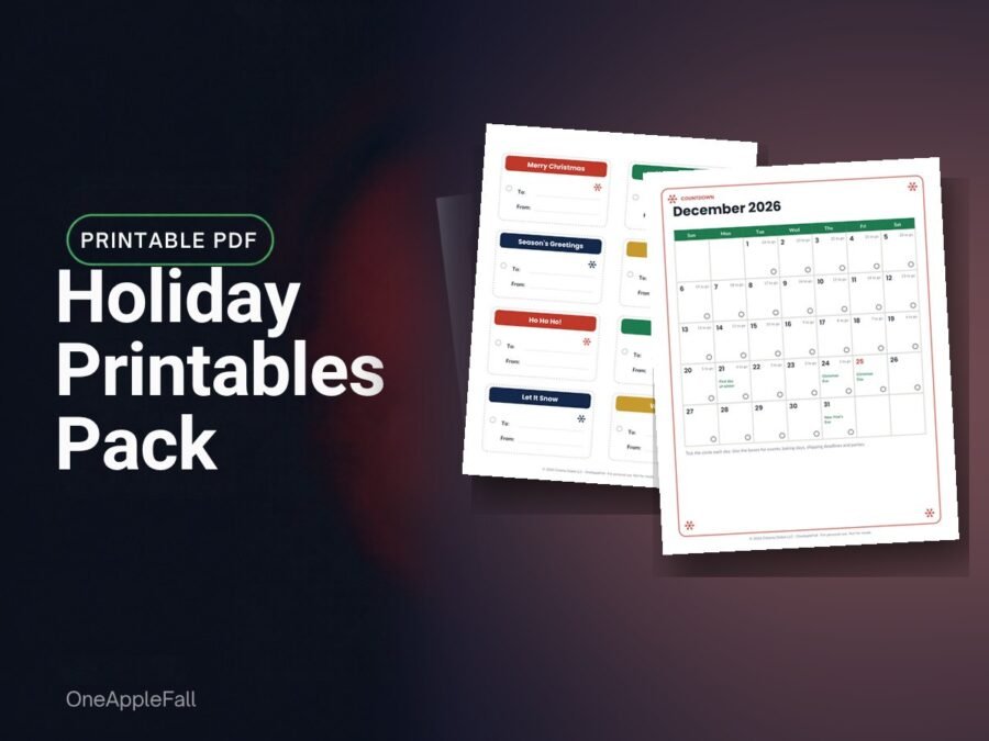 Holiday Printables Pack: product preview